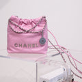 CC HOBO BAG 22 PINK LAMBSKIN SILVER HARDWARE 20CM