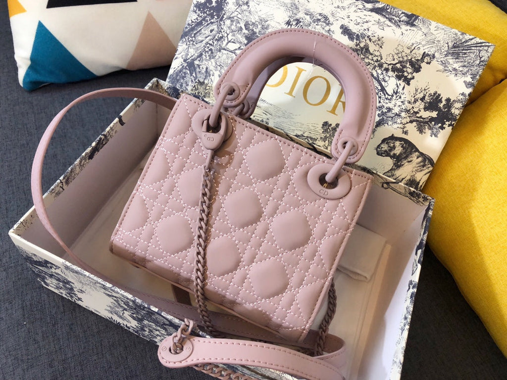 MINI LADY 17 BAG IN LIGHT PINK CALFSKIN