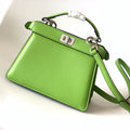 Peekaboo ISeeU Petite 20 Bag Green Lambskin Shw
