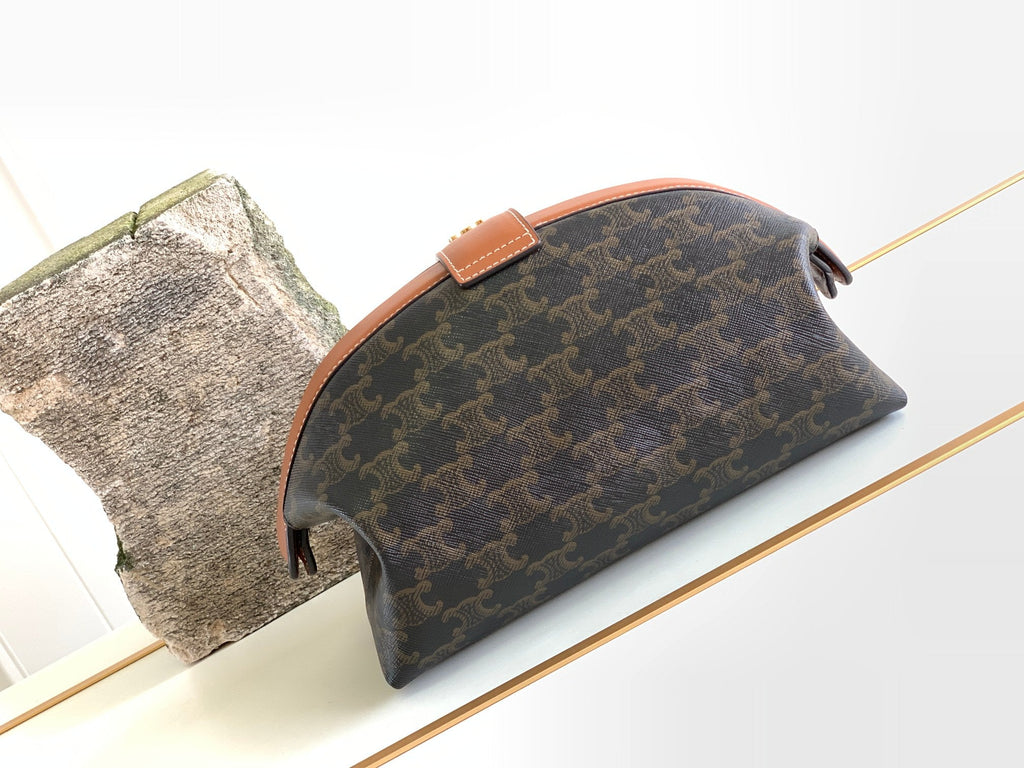 TRIOMPHE 24 BLACK PATTERN PRINTED CALFSKIN