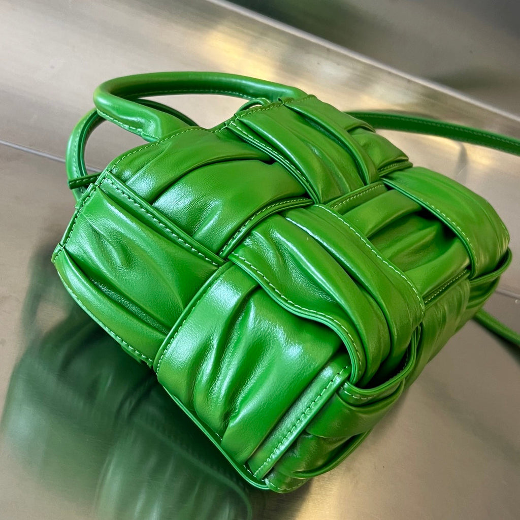 CANDY ARCO TOTE 20 IN GREEN SOFT LAMBSKIN