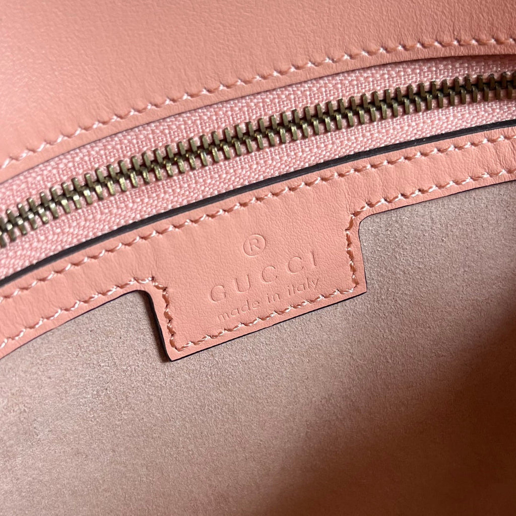 GG MARMONT 26 CLASSIC BAG IN PEACH PINK CALFSKIN