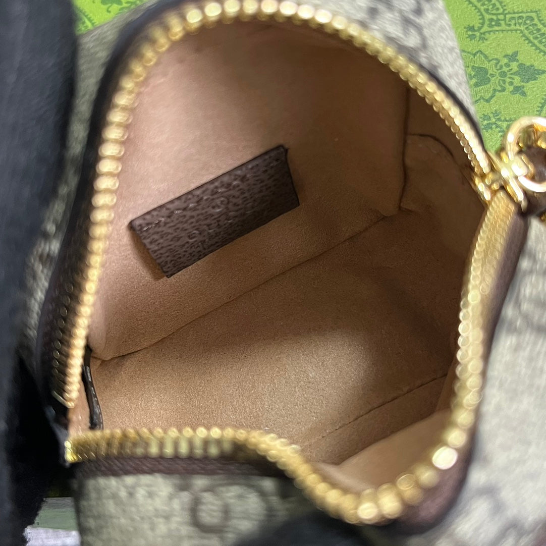 GG SUPERMINI 3 BOX BAG IN BEIGE CANVAS