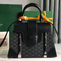 SAÏGON PM BAG 28 IN BLACK GOYARDINE CANVAS AND CALFSKIN