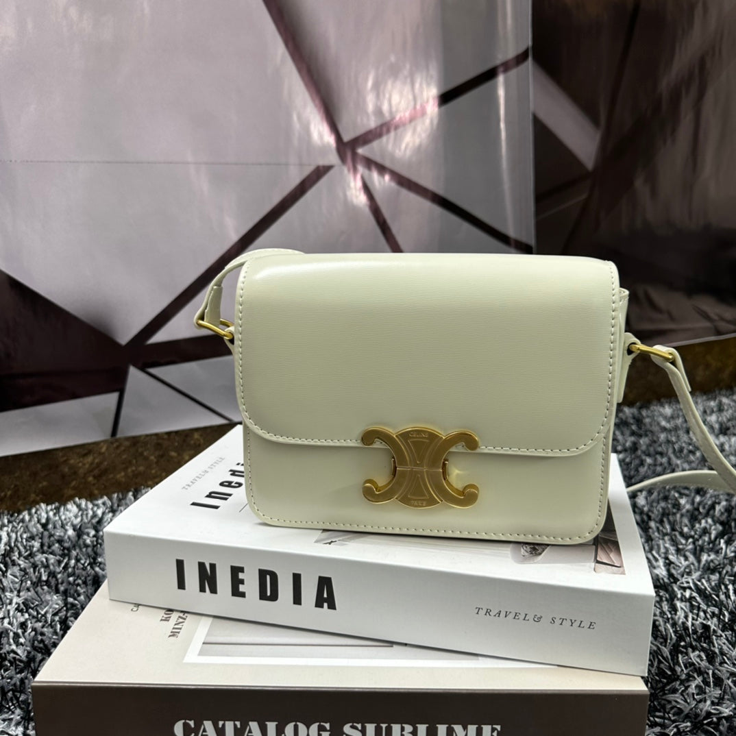 TRIOMPHE TEEN 18 WHITE COWHIDE LEATHER