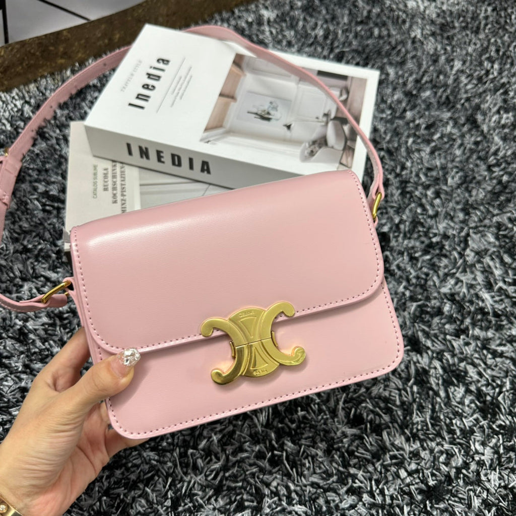 TRIOMPHE TEEN 18 PINK PASTEL COWHIDE LEATHER