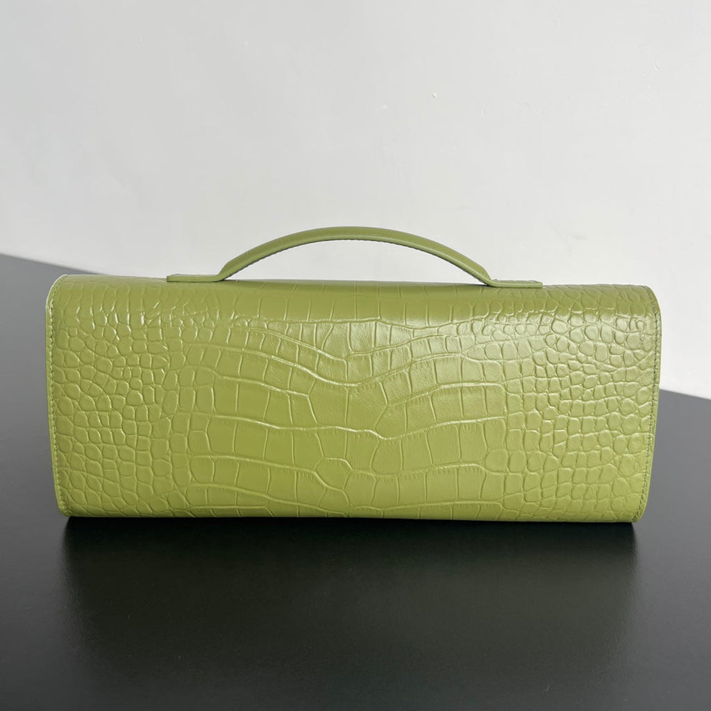 ANDIAMO CLUTCH 31 IN BARLEY CORN CROCODILE PATTERN CALFSKIN