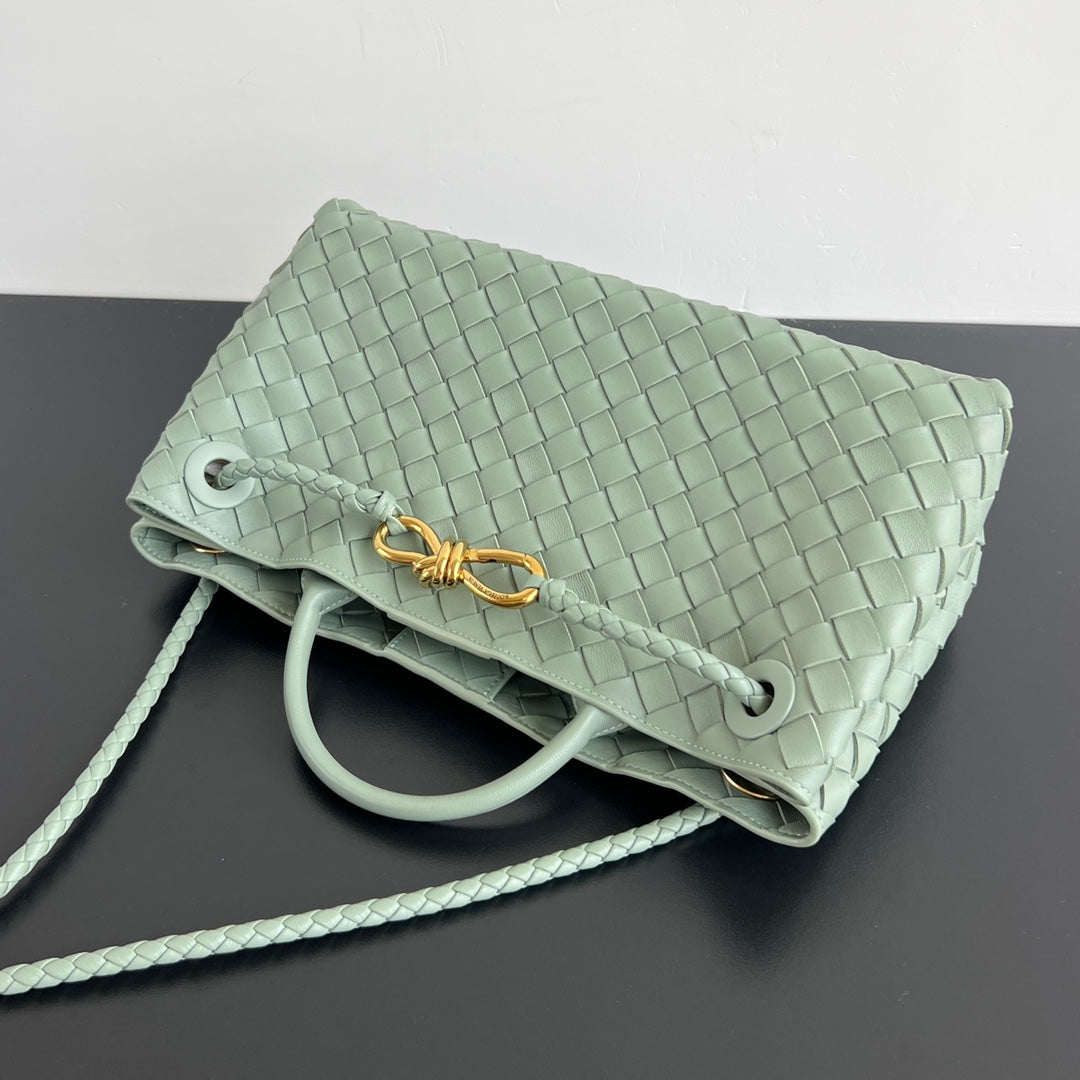 SMALL ANDIAMO 29 IN CEDALON GREEN LAMBSKIN