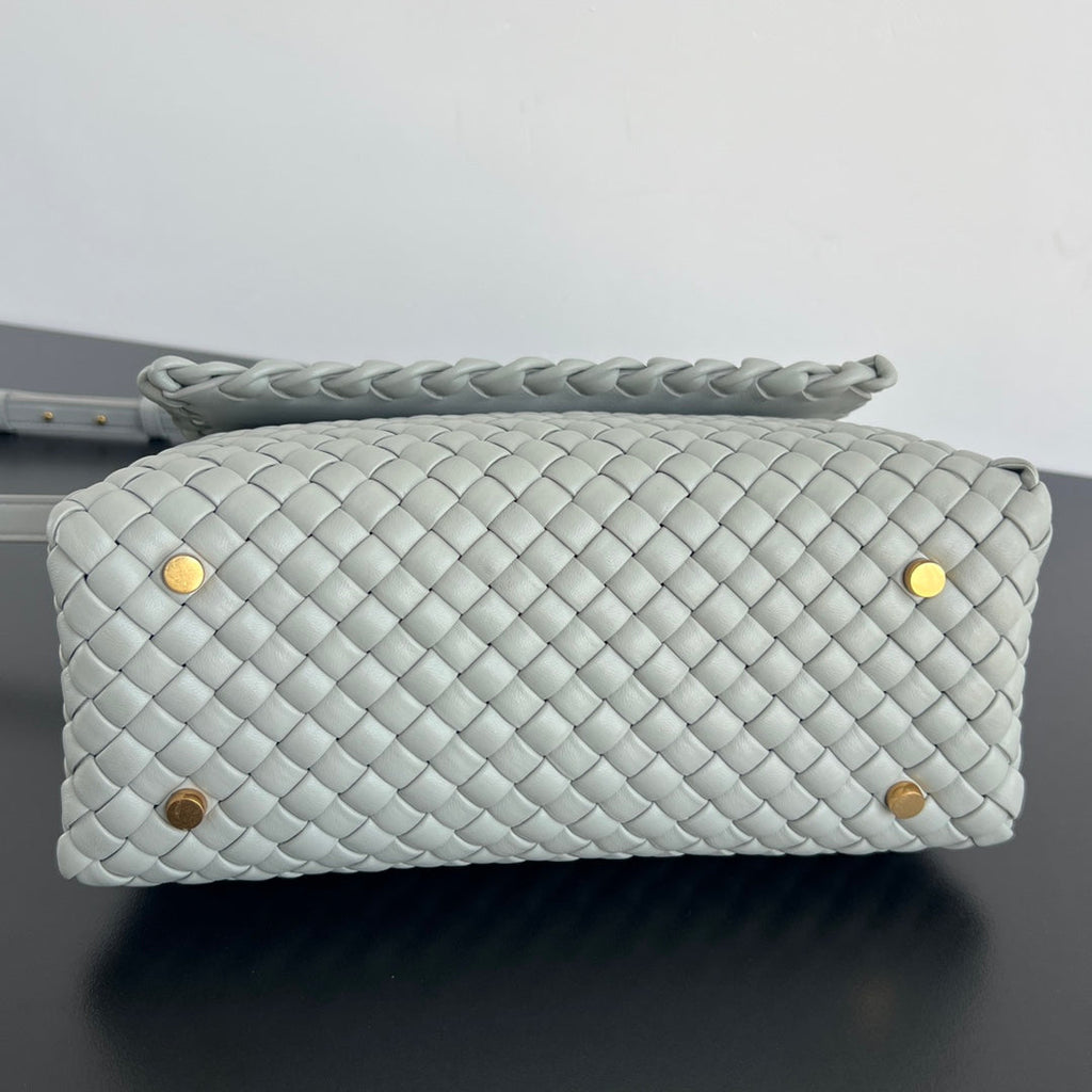 PATTI SHOULDER BAG 26 IN RHINO GRAY LAMBSKIN