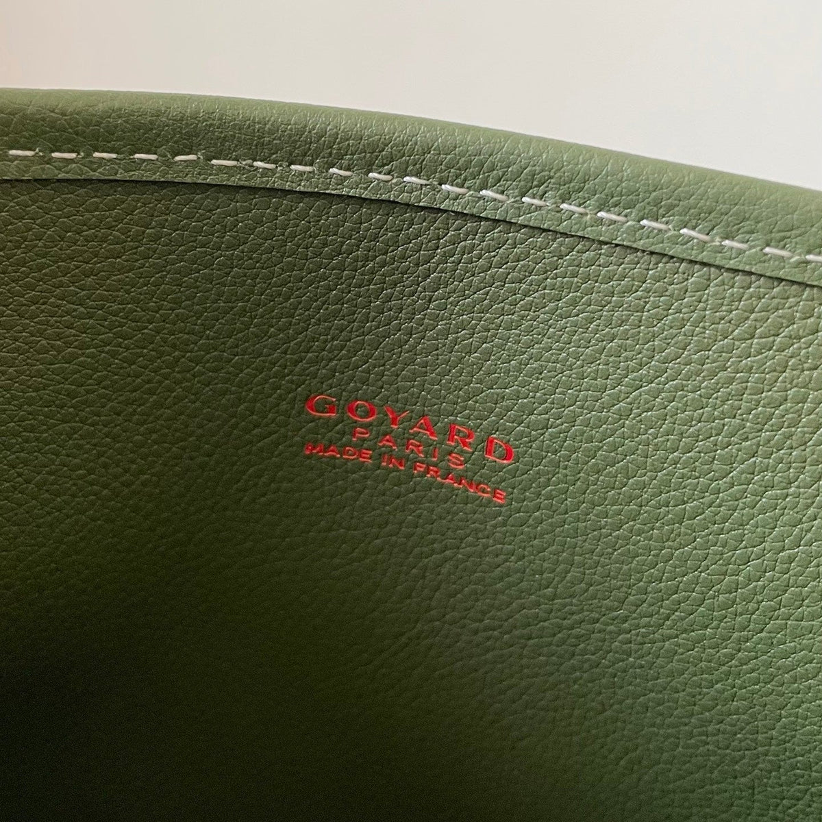 ANJOU MINI BAG 20 IN WOODLAND GREEN GOYARDINE CANVAS AND CALFSKIN