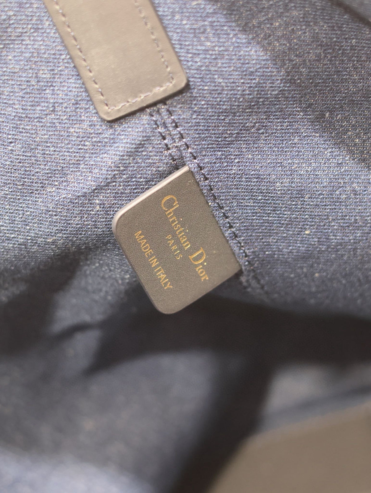 LARGE TOUJOURS 37 BLUE DENIM OBLIQUE JACQUARD