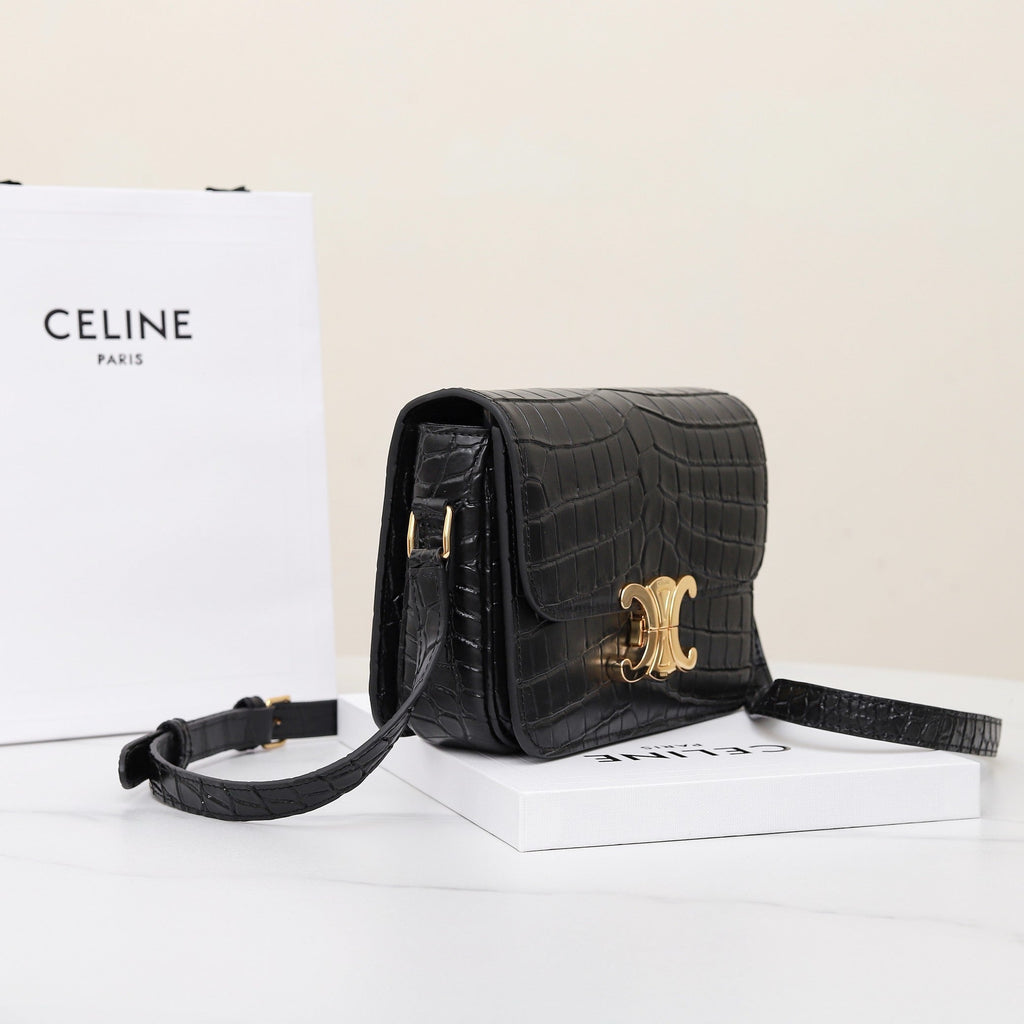 TRIOMPHE TEEN 18 BLACK ALLIGATOR SKIN