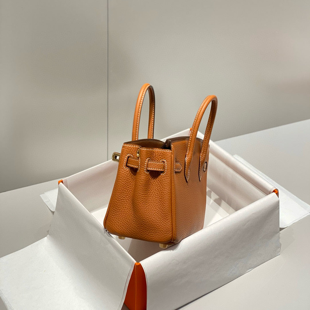 HM BIRKIN 20CM BAG BROWN TOGO LEATHER GOLD HARDWARE