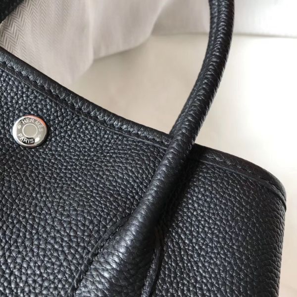 HERM Garden Party 36 Bag In Black Clemence Leather