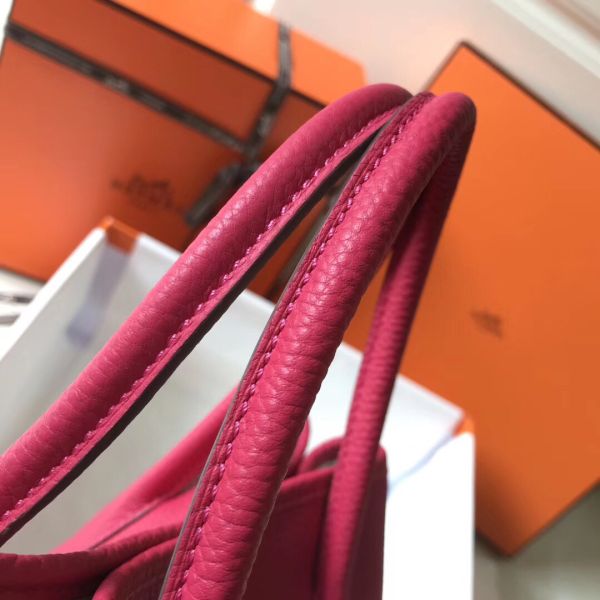 HERM Garden Party 36 Bag In Rose Tyrien Clemence Leather