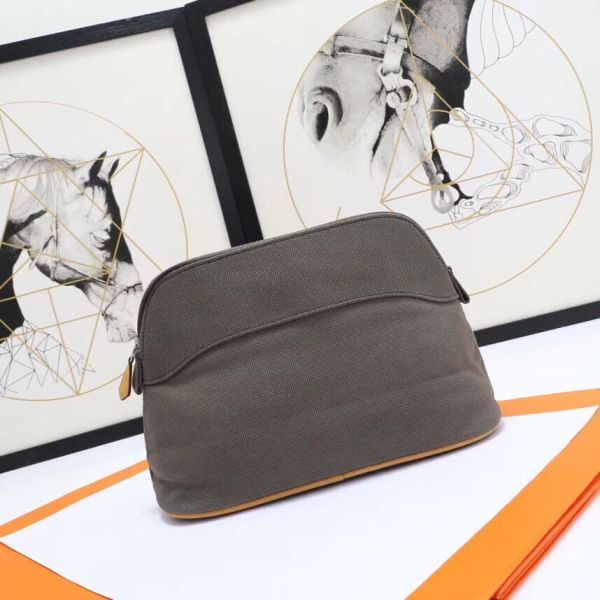 HERM Medium Bolide Travel Case In Taupe Cotton