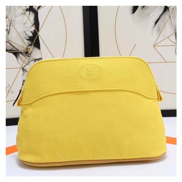 HERM Medium Bolide Travel Case In Yellow Cotton