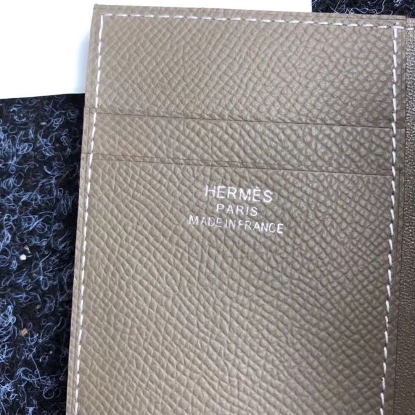HERM MC¬≤ Euclide Card Holder In Taupe Epsom Leather