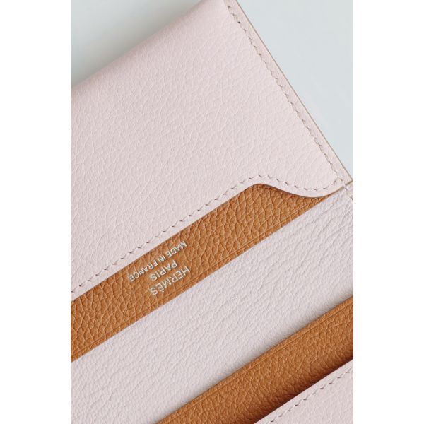 HERM R.M.S Card Holder in Mauve Pale Evergrain Calfskin