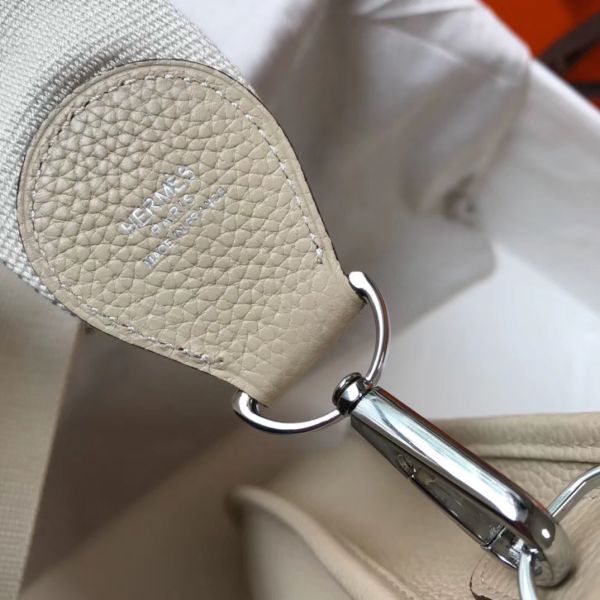 HERM Evelyne III 29 PM Bag In Craie Clemence Leather