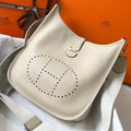 HERM Evelyne III 29 PM Bag In Craie Clemence Leather