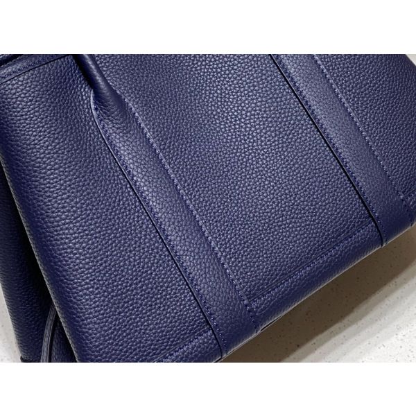 HERM Garden Party 30 Bag In Blue Saphir Taurillon Leather