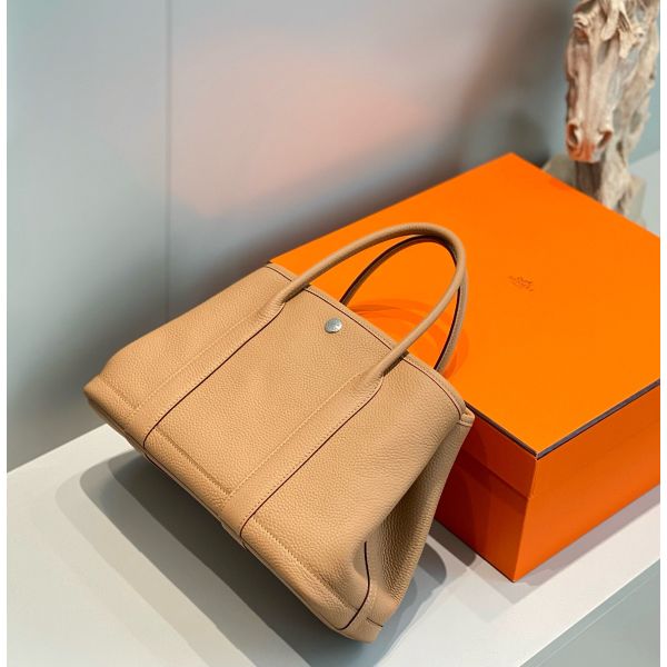 HERM Garden Party 30 Bag In Chai Taurillon Leather