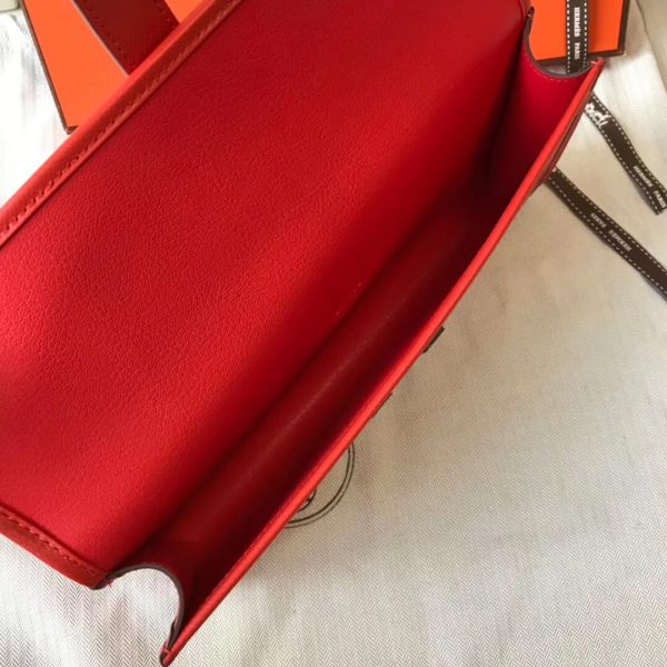 HERM Jige Elan 29 Clutch In Red Epsom Leather