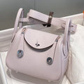 HERM Lindy Mini Bag In Mauve Pale Clemence Leather PHW