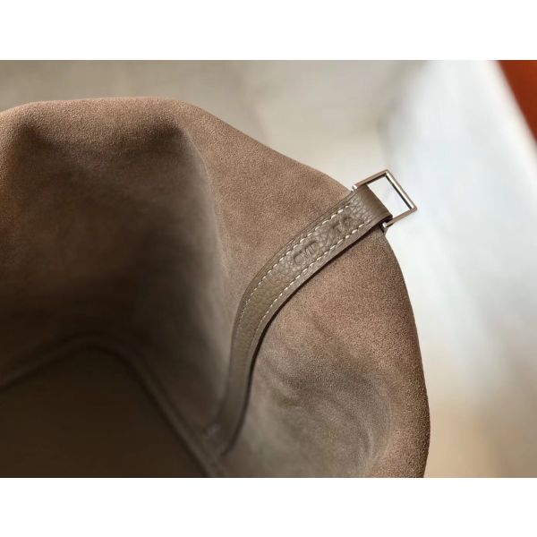 HERM Picotin Lock 18 Bag In Trench Clemence Leather