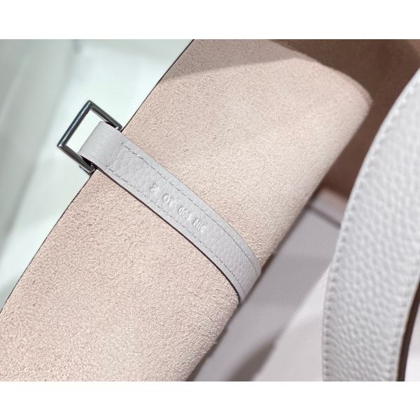 HERM Picotin Lock 22 Bag In Mauve Pale Clemence Leather