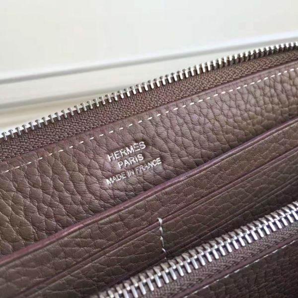 HERM Etoupe Clemence Azap Zipped Wallet