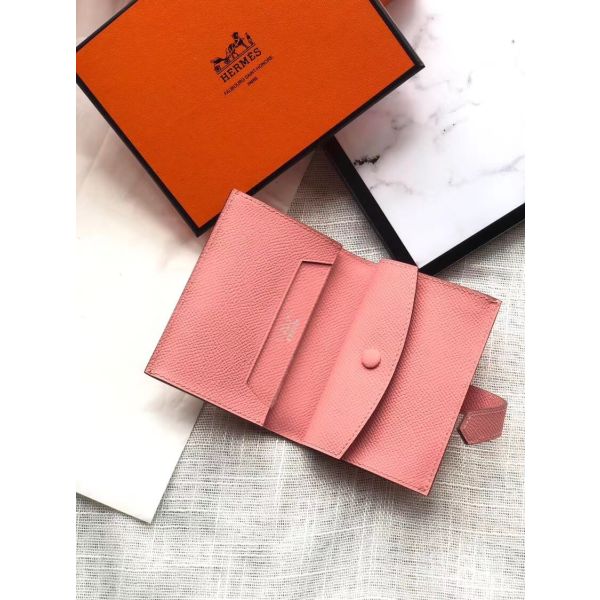 HERM Bearn Mini Wallet In Rose Confetti Epsom Leather