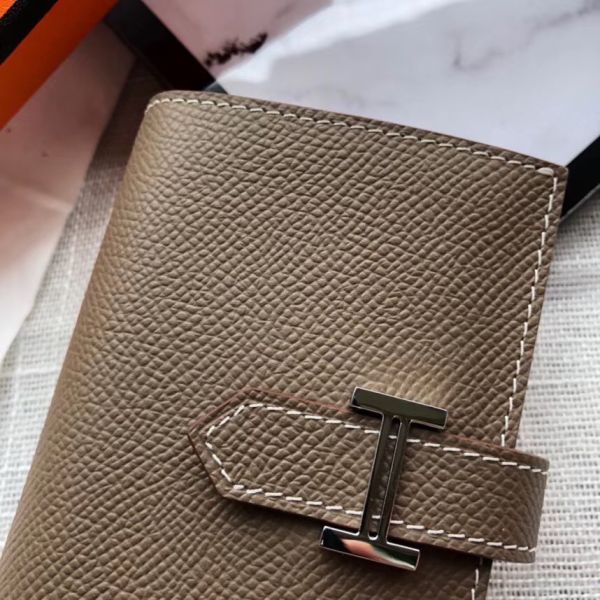 HERM Bearn Mini Wallet In Taupe Epsom Leather