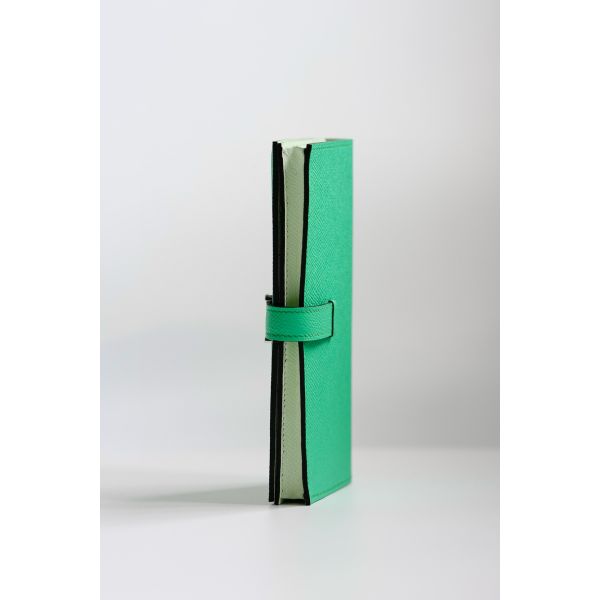 HERM Bearn Verso Long Wallet in Vert Comics Epsom Calfskin