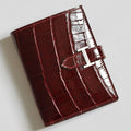 HERM Bearn Compact Wallet in Bordeaux Shiny Alligator Leather