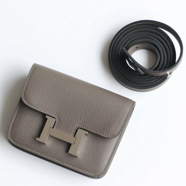 HERM Constance Slim Wallet in Etain Epsom Calfskin