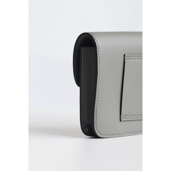 HERM Constance Slim Wallet in Gris Meyer Epsom Calfskin