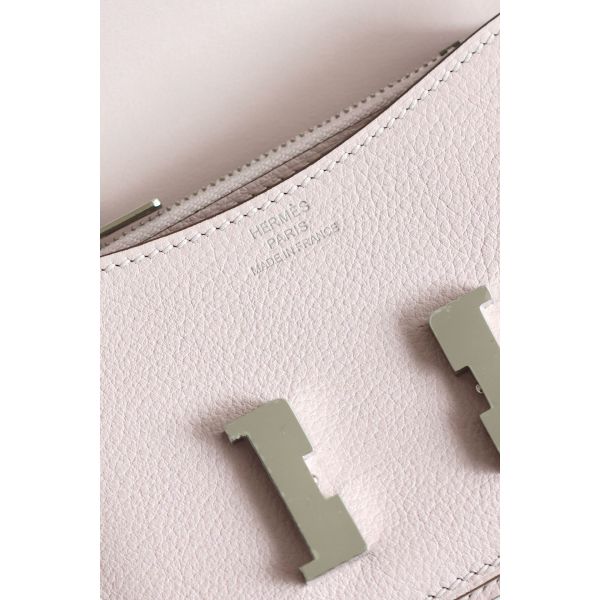 HERM Constance Slim Wallet in Mauve Pale Epsom Calfskin