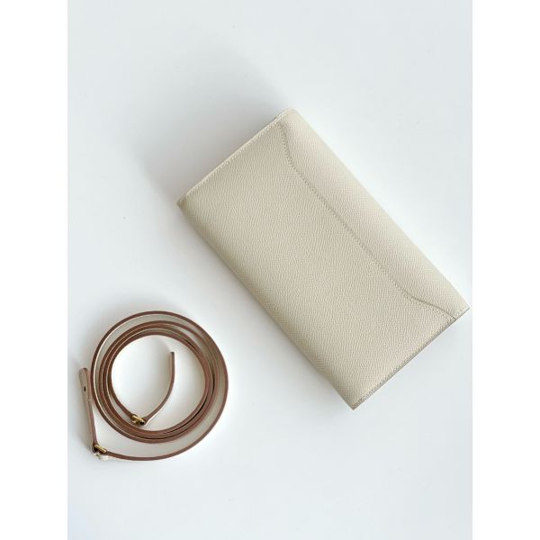 HERM Constance To Go Wallet in Craie Epsom Calfskin