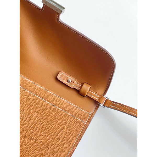 HERM Constance To Go Wallet in Gold Epsom Calfskin