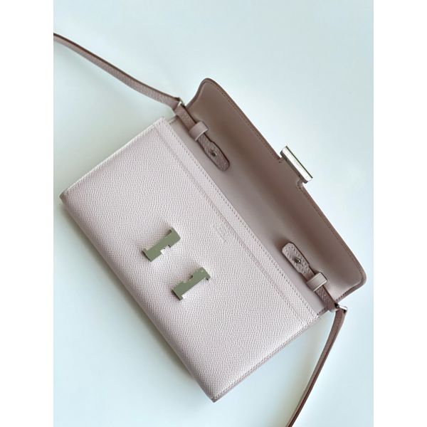 HERM Constance To Go Wallet in Mauve Pale Epsom Calfskin