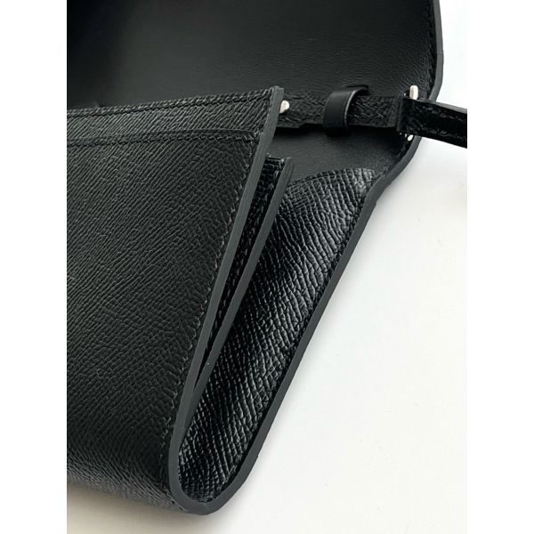 HERM Constance To Go Wallet in Black Epsom Calfskin