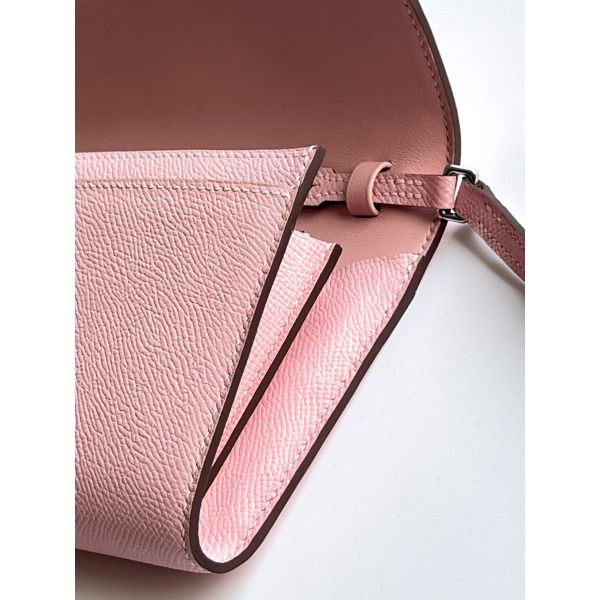 HERM Constance To Go Wallet in Pink Epsom Calfskin