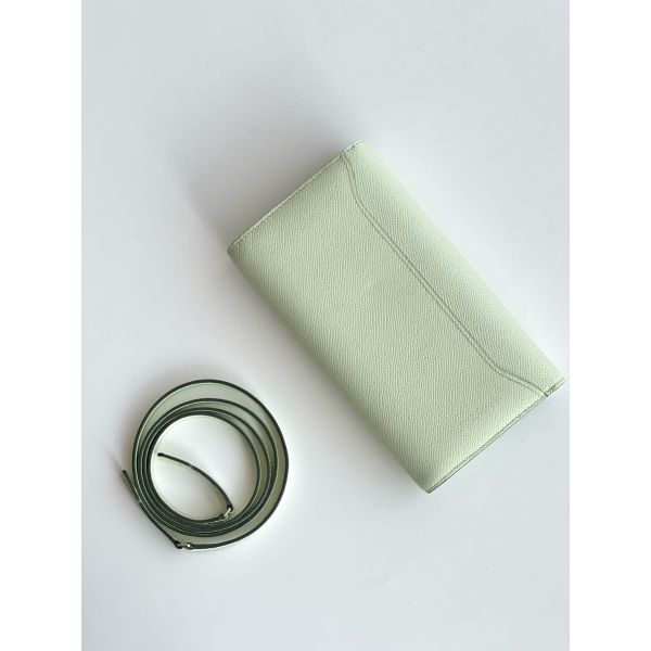 HERM Constance To Go Wallet in Vert Fizz Epsom Calfskin