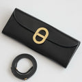 HERM Maillon To Go Wallet in Black Box Calfskin