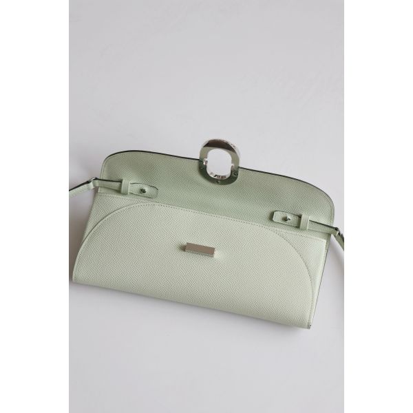 HERM Maillon To Go Wallet in Vert Fizz Epsom Calfskin