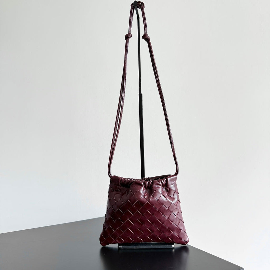 SMALL DUSTBAG 21 IN BURGUNDY LAMBSKIN