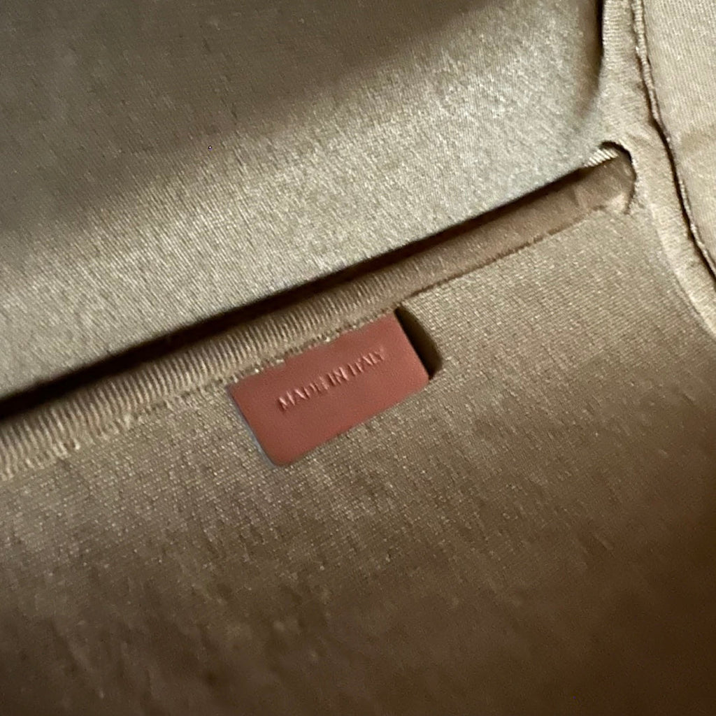CLARA BAG 24 IN BLACK TRIOMPHE CANVAS AND BROWN CALFSKIN TRIM