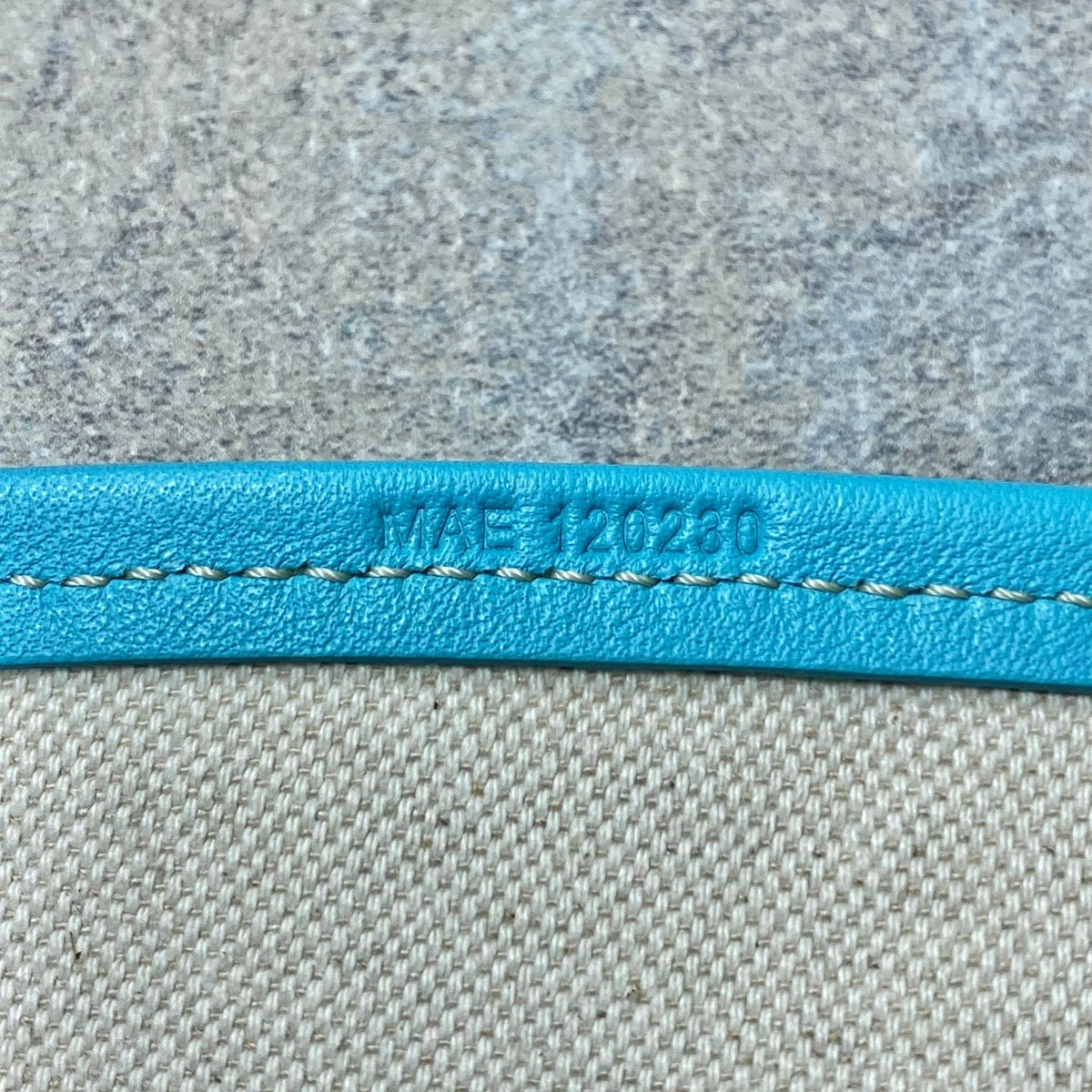 SMALL BELHARRA 24 IN BABY BLUE GOYARDINE CANVAS AND LAMBSKIN
